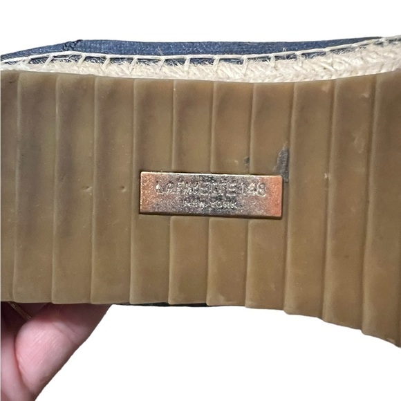 Lafayette 148 New York denim lace up espadrille - Picture 8 of 11